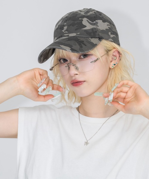 17HR（セブンティーンアワーズ）の「【ユニセックス】ヴィンテージライクキャップ（キャップ・レディース・ブラウン/グリーン系カモフラージュ/ブラック/グレー系カモフラージュ・FREE）」の14枚目の写真