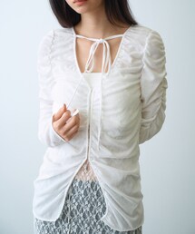 CODE A | ◆sheer gather cardigan(カーディガン/ボレロ)