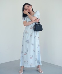 Savoir 花柄ワンピース 青系　新品未使用♡ b6e8e6b76278d9077392ae04e96dcc
