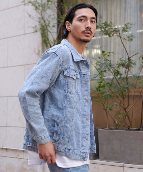 CavariA(キャバリア)の「『CavariA/キャバリア』ペイズリーGジャン(デニムジャケット・メンズ・ブルー/ブラック・L/M)」の8枚目の写真