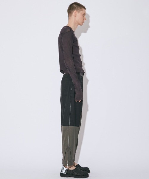 beautiful people（ビューティフルピープル）の「double-neck suvin   hightwist jersey top（Tシャツ/カットソー・レディース・オリーブ/チャコール・36）」の6枚目の写真