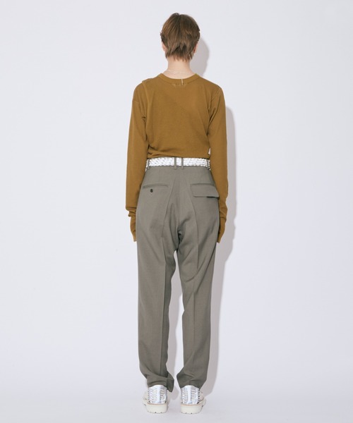 beautiful people（ビューティフルピープル）の「double-neck suvin   hightwist jersey top（Tシャツ/カットソー・レディース・オリーブ/チャコール・36）」の10枚目の写真