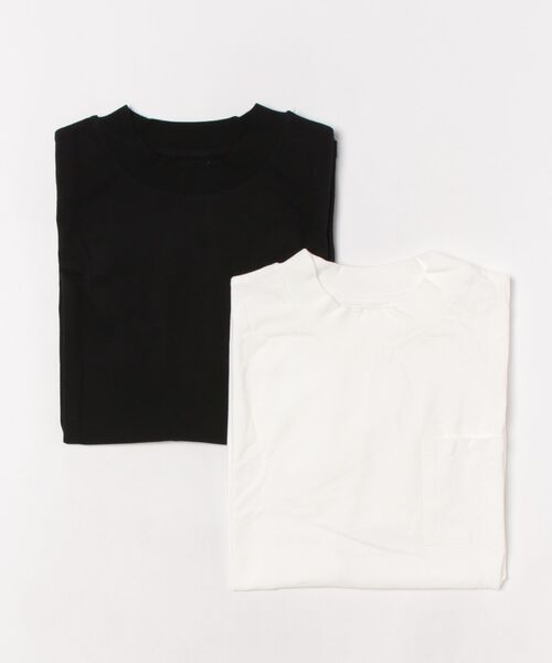 MidiUmi(ミディウミ)の「MidiUmi パックドロングスリーブT(Tシャツ/カットソー・レディース・ブラック/ホワイト×ブラック・FREE)」の2枚目の写真