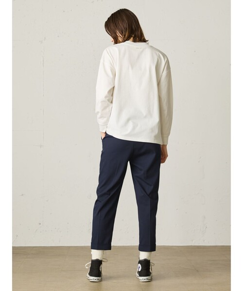 MidiUmi(ミディウミ)の「MidiUmi パックドロングスリーブT(Tシャツ/カットソー・レディース・ブラック/ホワイト×ブラック・FREE)」の4枚目の写真