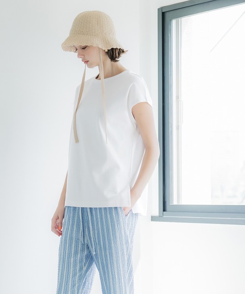 coca（coca）（コカ）の「スムースフレンチスリーブTシャツ（Tシャツ/カットソー・レディース・ブラック/ホワイト・S/M/L）」の5枚目の写真