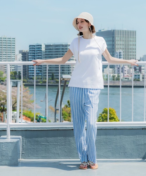 coca（coca）（コカ）の「スムースフレンチスリーブTシャツ（Tシャツ/カットソー・レディース・ブラック/ホワイト・S/M/L）」の8枚目の写真