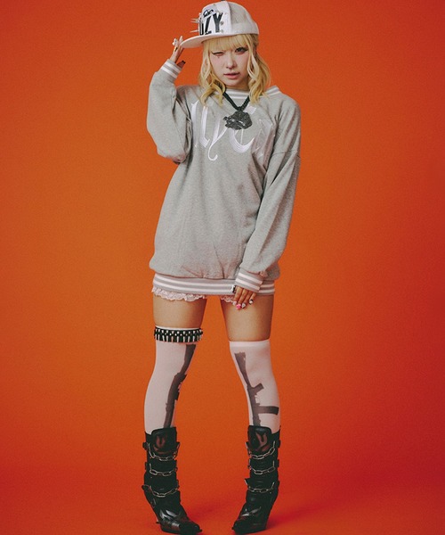 GALFY（ガルフィー）の「【GALFY/ガルフィー】GAL スポオフショルミニワンピ（ワンピース・レディース・ブラック/杢グレー/ホワイト・FREE）」の12枚目の写真