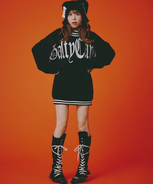 GALFY（ガルフィー）の「【GALFY/ガルフィー】GAL スポオフショルミニワンピ（ワンピース・レディース・ブラック/杢グレー/ホワイト・FREE）」の13枚目の写真
