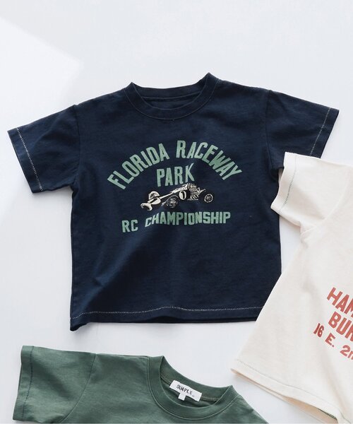 F.O.KIDS(エフオーキッズ)の「【ジュニア対応】GOOD OLD USA 5柄Tシャツ(Tシャツ/カットソー・キッズ・グレー/カーキ/キナリ/ネイビー/ピンク・80/90/100/110/120/130/140)」の1枚目の写真