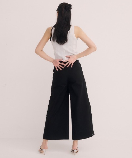 EIMY ISTOIRE(エイミーイストワール)の「タックボタンワイドパンツ(その他パンツ・レディース・アイボリー/ブラック・S/M)」の19枚目の写真