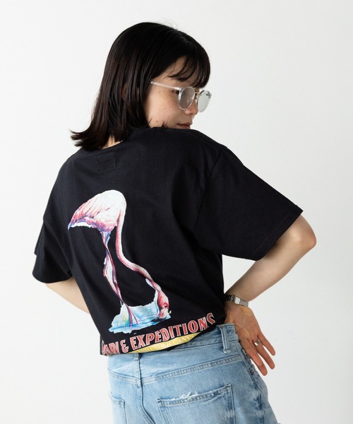ROOPTOKYO（ループトウキョウ）の「KHAKI JUNGLE/カーキ ジャングル PRINTED CREW TEE Tシャツ 半袖（Tシャツ/カットソー・メンズ・ホワイト/ブラック・XL/L/M）」の2枚目の写真