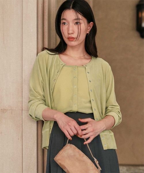 セール】シアーベロアカーディガン（カーディガン/ボレロ）｜titivate