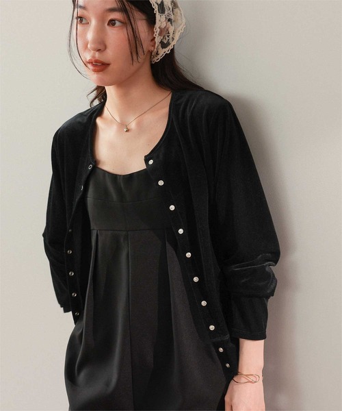 シアーベロアカーディガン（カーディガン/ボレロ）｜titivate