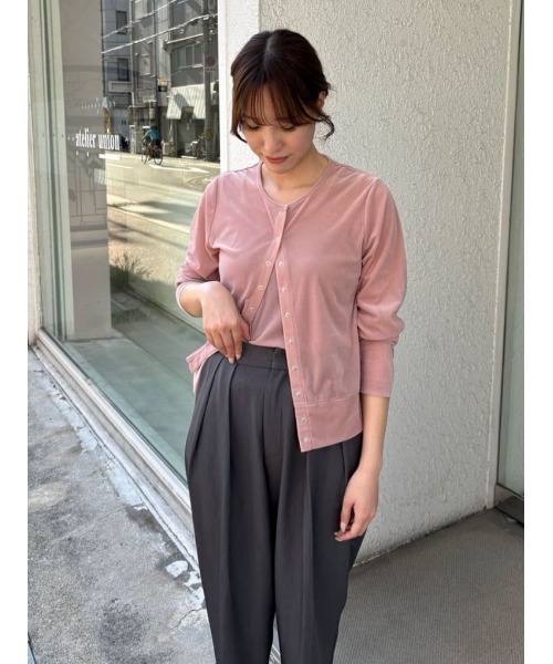 シアーベロアカーディガン（カーディガン/ボレロ）｜titivate