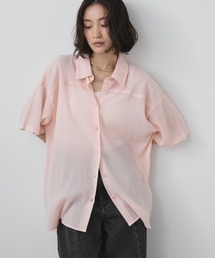 Aunt Marie's（アントマリーズ）の「ワッシャーシアーハーフスリーブシャツ（シャツ/ブラウス・レディース）」
