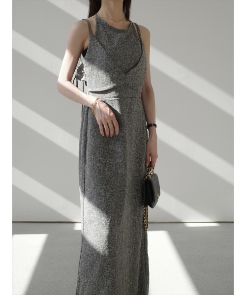 amel（エイメル）の「レイヤードデザインツイードドレス / グレー（ワンピース・レディース・グレー・FREE）」の8枚目の写真