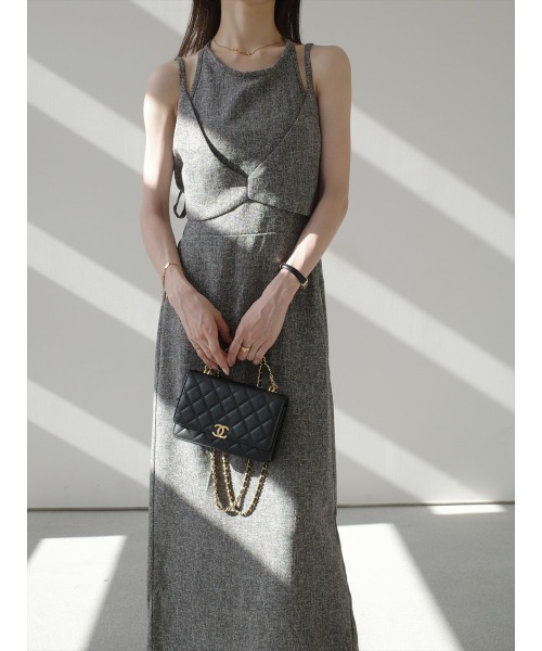 amel（エイメル）の「レイヤードデザインツイードドレス / グレー（ワンピース・レディース・グレー・FREE）」の10枚目の写真