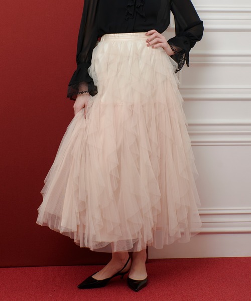 Loulou Willoughby フリル付きチュールスカート セール】 【LOULOU WILLOUGHBY】チュールレイヤードミニスカート