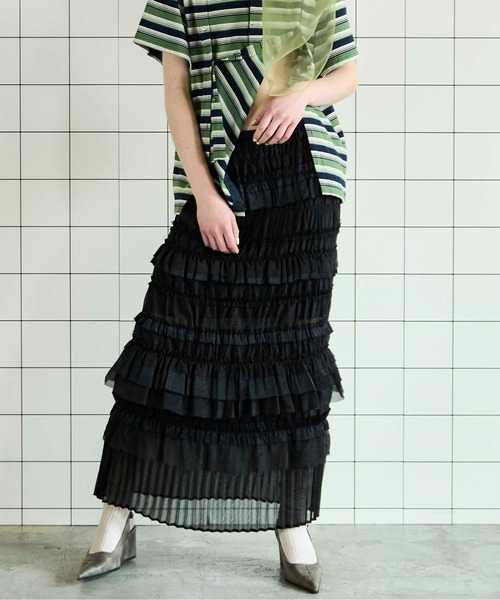 Tiered Frill Long Tight Skirt/ティアードフリルロングタイト