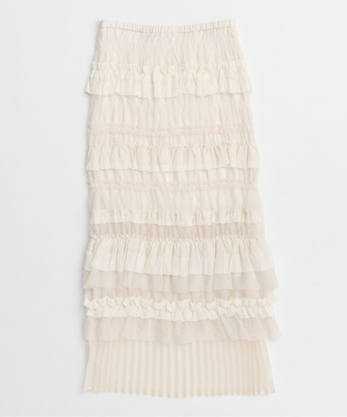 Tiered Frill Long Tight Skirt/ティアードフリルロングタイト