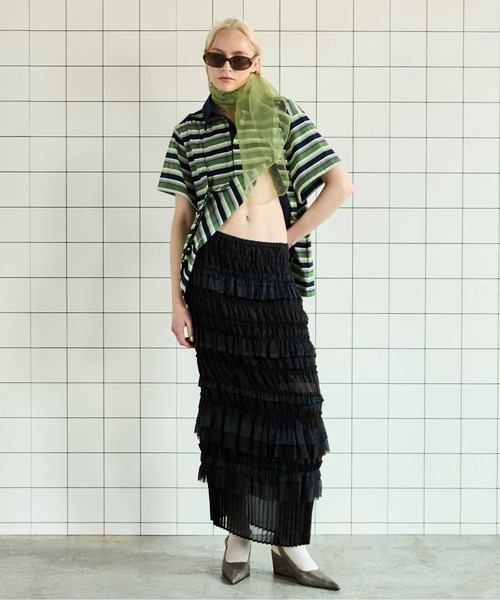 メゾンスペシャル Tiered Frill Long Tight Skirt Tiered Frill Long Tight Skirt