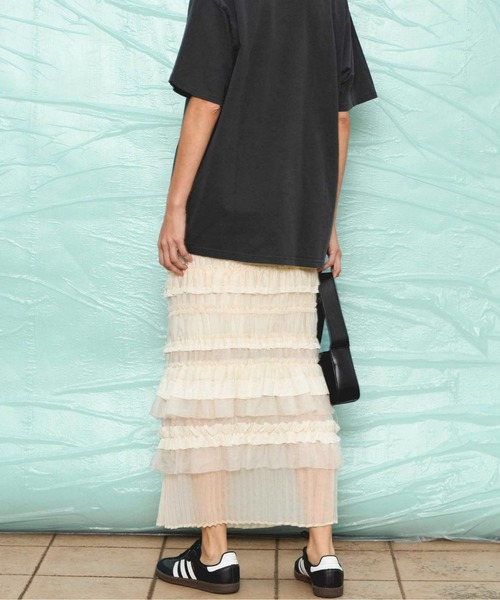 Tiered Frill Long Tight Skirt/ティアードフリルロングタイト