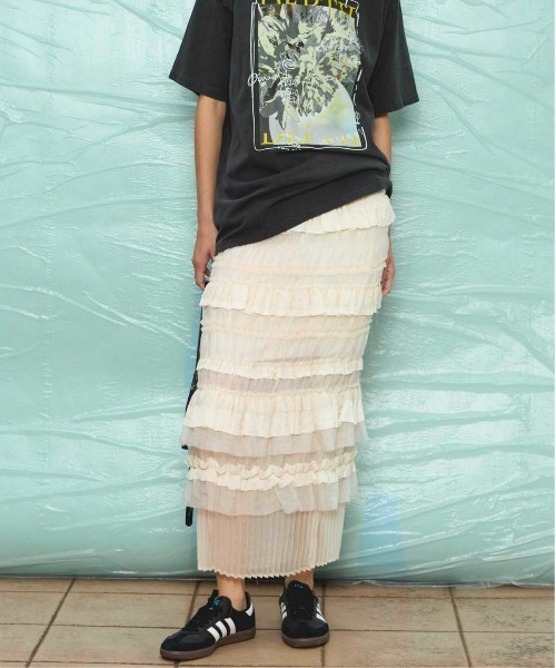 MAISON Special (メゾンスペシャル)ロングスカート MAISON SPECIAL スカート Layered A-line Slirt/レイヤードA