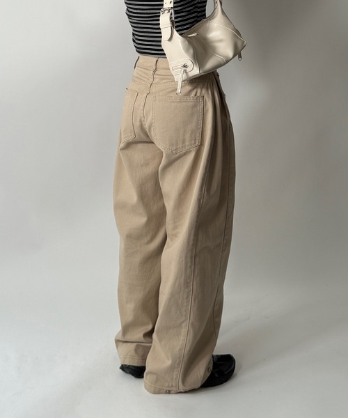 by muni:r（バイ ムニール）の「【着用動画あり・2色・2サイズ展開】サイドスリットスナップパンツ（その他パンツ・レディース・ブラック/ベージュ・SMALL/MEDIUM）」の9枚目の写真