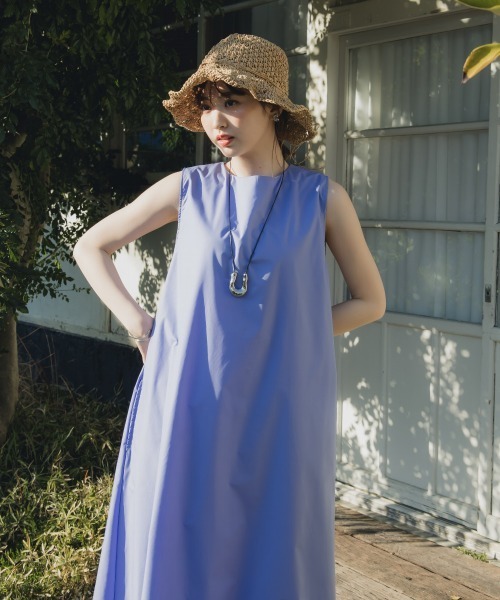 slattgir（スラットジール）の「高身長　ノースリーブフレアマキシワンピース（トールサイズ）Essenave≪動画あり≫（ワンピース・レディース・パープル/ブラック・T5L/T4L/T3L/TM/TL/TLL）」の9枚目の写真
