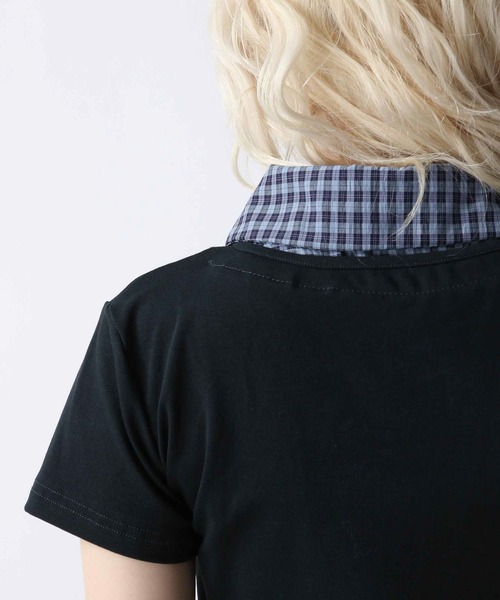 FOREVER 21（フォーエバー トゥエンティーワン）の「【2025SS】レイヤード風ポロＴ（ポロシャツ・レディース・ブラック/グレー・FREE）」の12枚目の写真