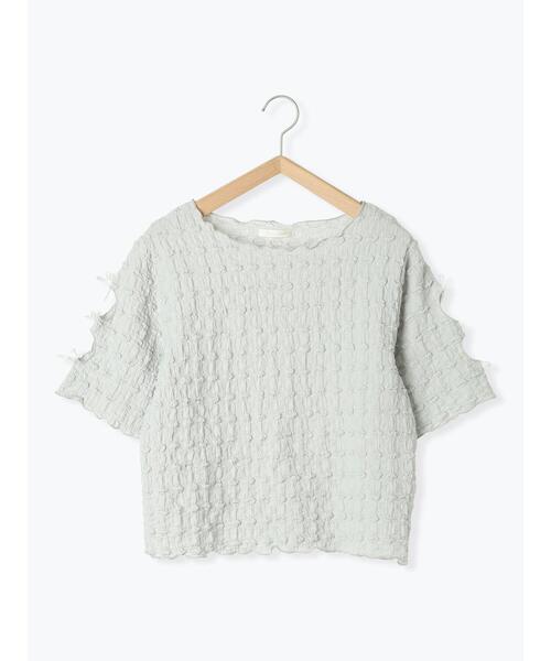 ehka sopo（エヘカソポ）の「袖リボンカットソー（Tシャツ/カットソー・レディース・キナリ/ブラック/グレー・F）」の11枚目の写真