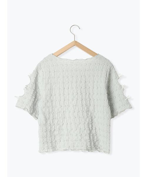 ehka sopo（エヘカソポ）の「袖リボンカットソー（Tシャツ/カットソー・レディース・キナリ/ブラック/グレー・F）」の12枚目の写真