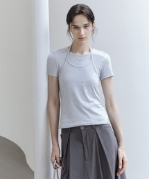 【tageechita】ホルターネックレイヤードTシャツセット