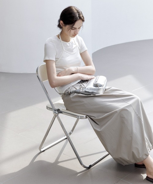 tageechita(タジチタ)の「【tageechita】ホルターネックレイヤードTシャツセット(Tシャツ/カットソー・レディース・アイボリー/チャコールグレー/ライトブルーグレー・S/M/L)」の10枚目の写真