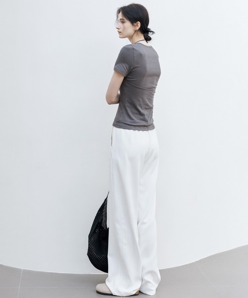 tageechita(タジチタ)の「【tageechita】ホルターネックレイヤードTシャツセット(Tシャツ/カットソー・レディース・アイボリー/チャコールグレー/ライトブルーグレー・S/M/L)」の11枚目の写真