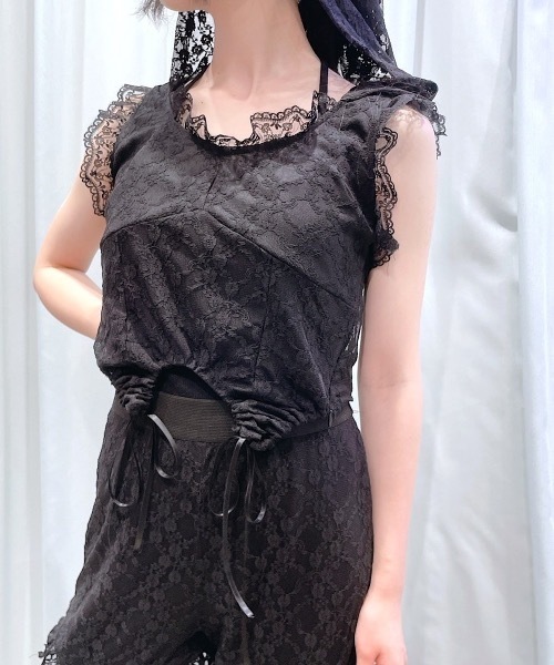 lilLilly(リルリリー)の「レースコルセットパーカー(パーカー・レディース・ブラック/パープル/ホワイト・FREE)」の9枚目の写真