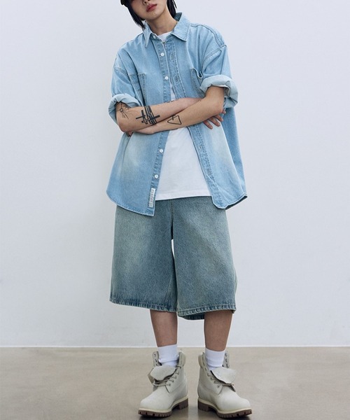 F.ILLUMINATE(フィルミネイト)の「【UNISEX】Filluminate/カーブバミューダパンツ(その他パンツ・レディース・ブルー/ライトブルー・SMALL/MEDIUM)」の14枚目の写真