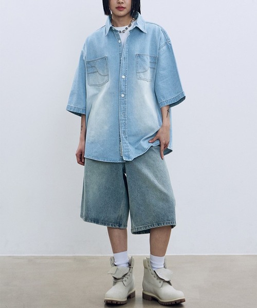F.ILLUMINATE(フィルミネイト)の「【UNISEX】Filluminate/カーブバミューダパンツ(その他パンツ・レディース・ブルー/ライトブルー・SMALL/MEDIUM)」の13枚目の写真