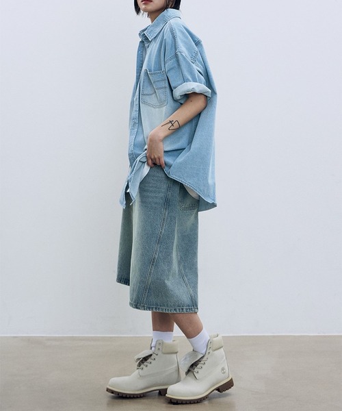 F.ILLUMINATE(フィルミネイト)の「【UNISEX】Filluminate/カーブバミューダパンツ(その他パンツ・レディース・ブルー/ライトブルー・SMALL/MEDIUM)」の12枚目の写真