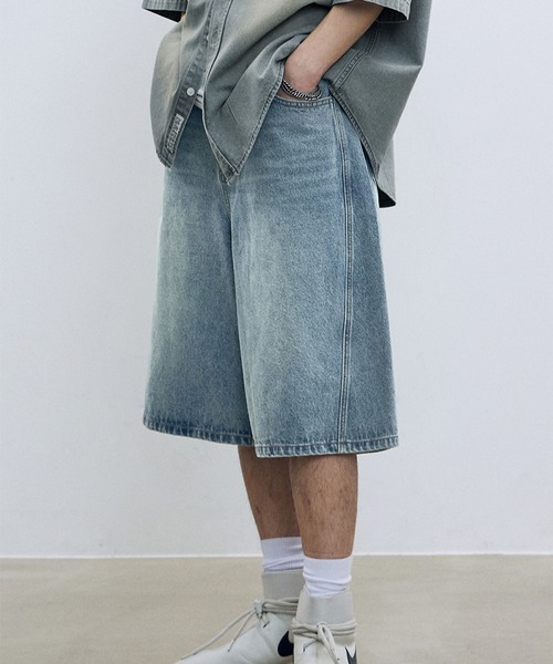 F.ILLUMINATE(フィルミネイト)の「【UNISEX】Filluminate/カーブバミューダパンツ(その他パンツ・レディース・ブルー/ライトブルー・SMALL/MEDIUM)」の9枚目の写真