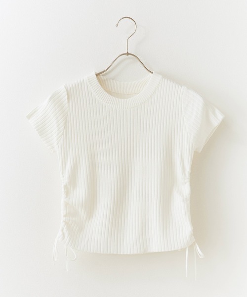 ROOPTOKYO（ループトウキョウ）の「ドロストデザインサマーリブニットトップス（ニット/セーター・レディース・ブラック系1/カーキ/アイボリー/ブルー/アイボリー系/ブラック系2/ピンク/ホワイト・FREE）」の14枚目の写真