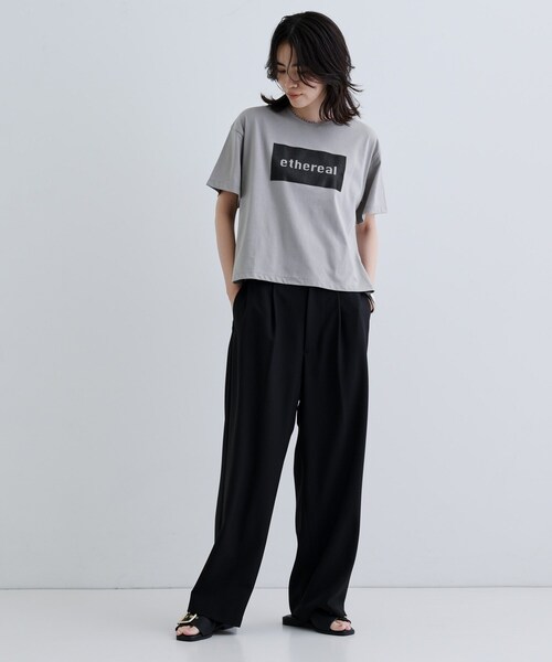 GALLEST(ギャレスト)の「シリコンロゴプリントT(Tシャツ/カットソー・レディース・グレー/ブラック/ホワイト・38)」の4枚目の写真