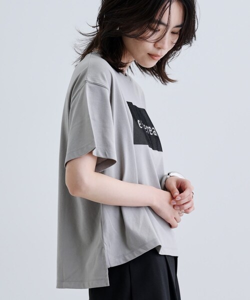 GALLEST(ギャレスト)の「シリコンロゴプリントT(Tシャツ/カットソー・レディース・グレー/ブラック/ホワイト・38)」の6枚目の写真