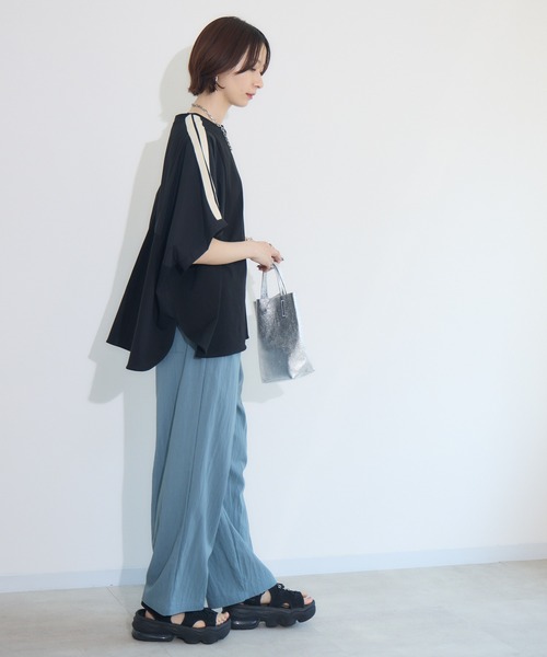 Paradise Picnic（パラダイスピクニック）の「ショルダーラインプルオーバー（Tシャツ/カットソー・レディース・アイボリー/ブラック/チャコールグレー・FREE）」の9枚目の写真