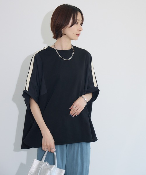 Paradise Picnic（パラダイスピクニック）の「ショルダーラインプルオーバー（Tシャツ/カットソー・レディース・アイボリー/ブラック/チャコールグレー・FREE）」の10枚目の写真