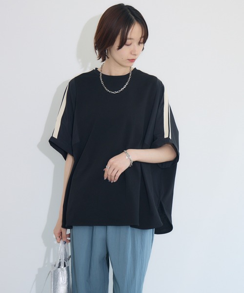 Paradise Picnic（パラダイスピクニック）の「ショルダーラインプルオーバー（Tシャツ/カットソー・レディース・アイボリー/ブラック/チャコールグレー・FREE）」の11枚目の写真