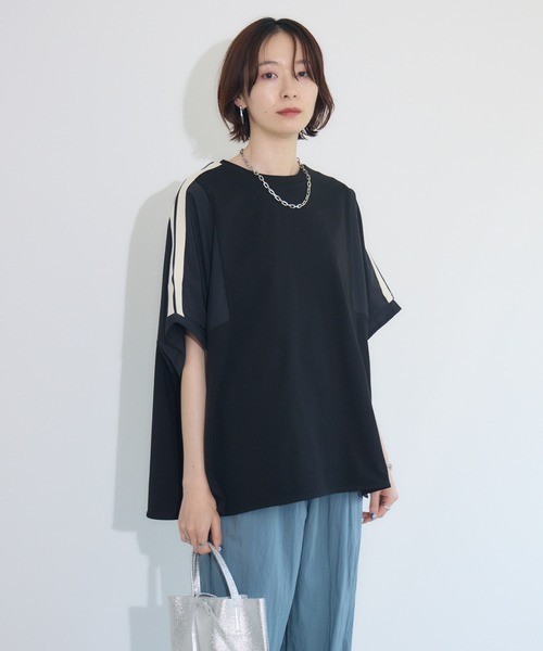 Paradise Picnic（パラダイスピクニック）の「ショルダーラインプルオーバー（Tシャツ/カットソー・レディース・アイボリー/ブラック/チャコールグレー・FREE）」の12枚目の写真