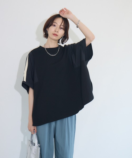 Paradise Picnic（パラダイスピクニック）の「ショルダーラインプルオーバー（Tシャツ/カットソー・レディース・アイボリー/ブラック/チャコールグレー・FREE）」の13枚目の写真