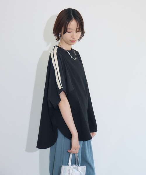 Paradise Picnic（パラダイスピクニック）の「ショルダーラインプルオーバー（Tシャツ/カットソー・レディース・アイボリー/ブラック/チャコールグレー・FREE）」の14枚目の写真