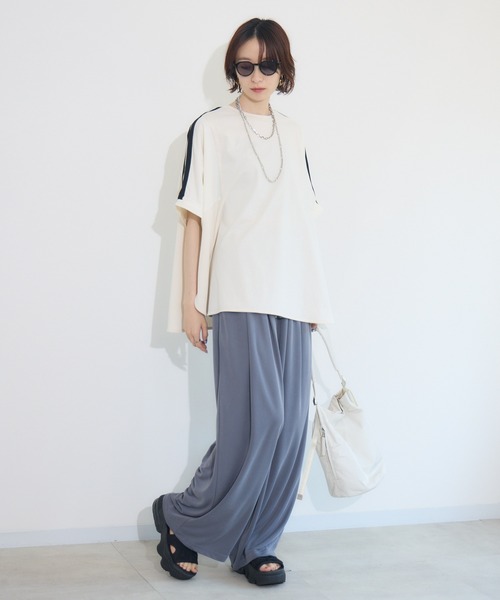 Paradise Picnic（パラダイスピクニック）の「ショルダーラインプルオーバー（Tシャツ/カットソー・レディース・アイボリー/ブラック/チャコールグレー・FREE）」の17枚目の写真